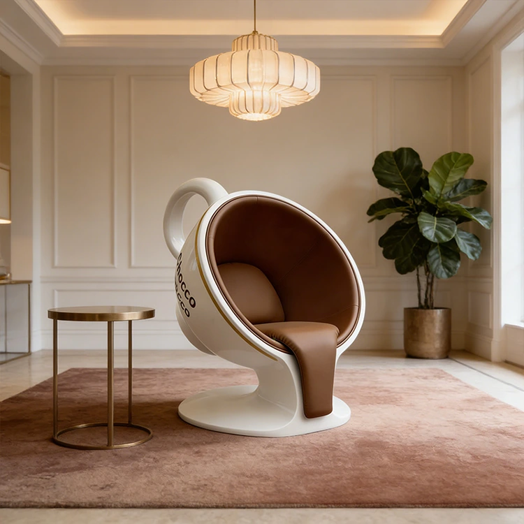 Fiberglas Kahve Fincanı Sandalyesi