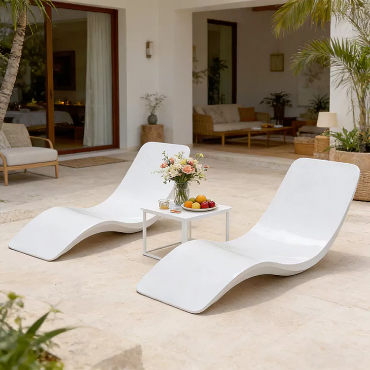 S Şekilli Tüm Hava Şartlarına Uygun FRP Daybed